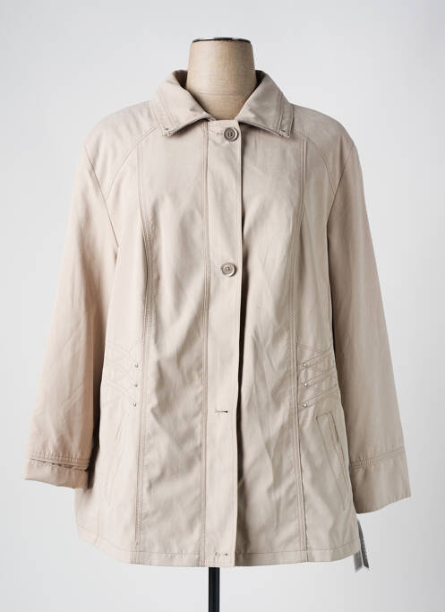 Trench tissage popeline sans capuche beige BARBARA LEBEK femme