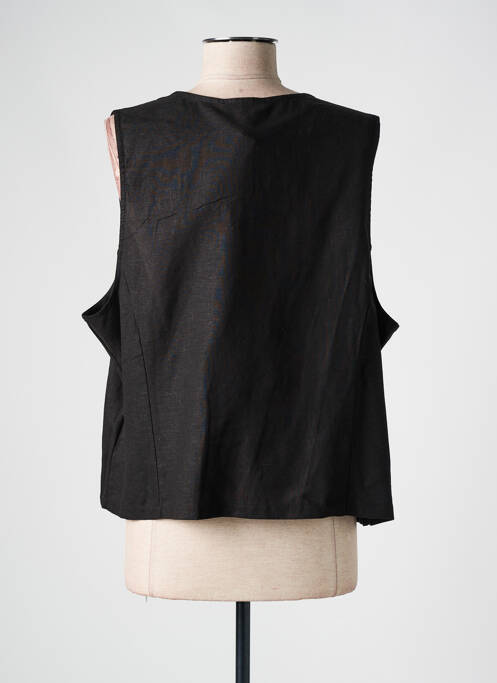 Gilet sans manche noir COULEURS DU TEMPS femme