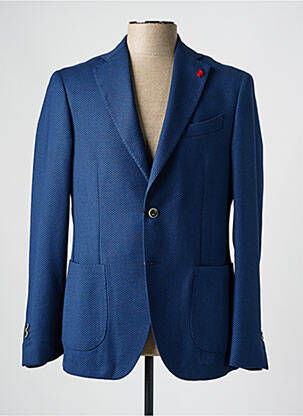 Blazer tissage chiné bleu LEBOLE homme