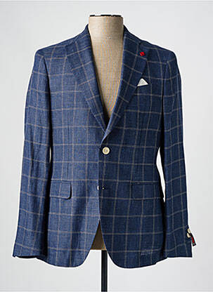 Blazer tissage chiné bleu LEBOLE homme