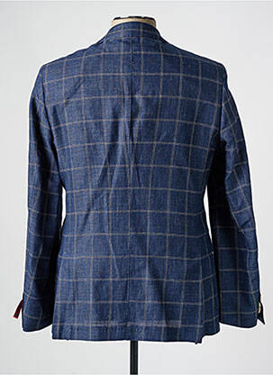 Blazer tissage chiné bleu LEBOLE homme