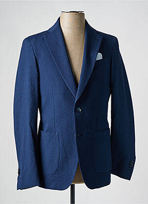 Blazer coupe cintrée bleu LEBOLE homme