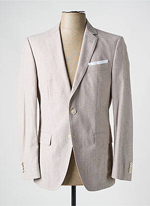 Blazer tissage chiné beige HUGO BOSS homme