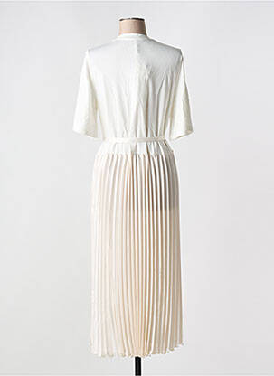 Robe longue manches courtes manches courtes beige IMPERIAL femme