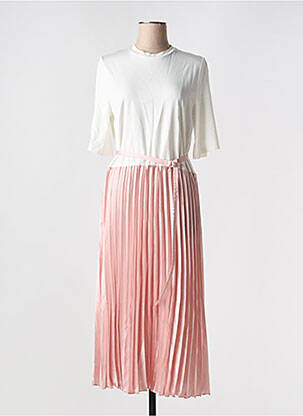 Robe longue manches courtes manches courtes rose IMPERIAL femme