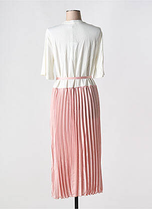 Robe longue manches courtes manches courtes rose IMPERIAL femme