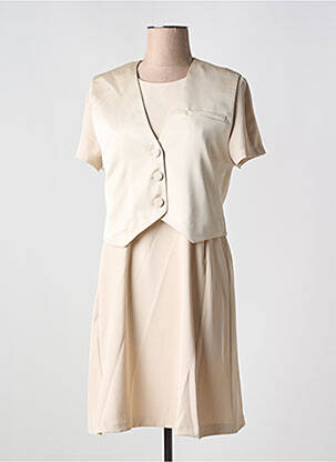 Robe courte manches courtes manches courtes beige IMPERIAL femme