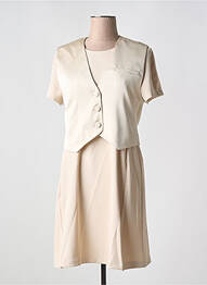 Robe courte manches courtes manches courtes beige IMPERIAL femme