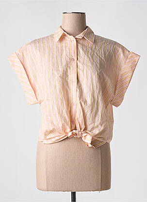 Chemisier fermeture boutonnée sur le devant manches courtes rose DIXIE femme