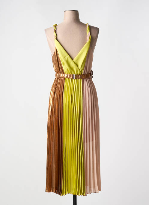 Robe mi-longue vert DIXIE pour femme