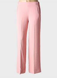 Pantalon droit tissage crêpe taille normale rose IMPERIAL femme