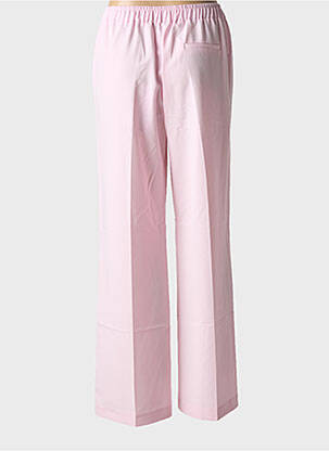Pantalon droit tissage popeline taille normale rose IMPERIAL femme