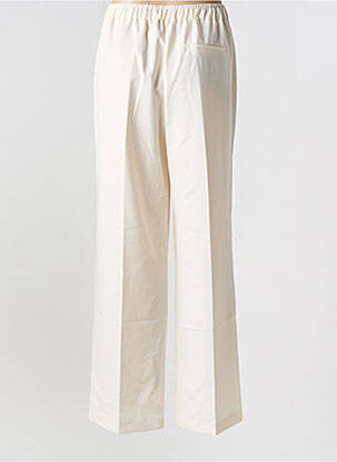Pantalon droit tissage popeline taille normale beige IMPERIAL femme