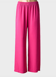 Pantalon large tissage crêpe taille normale rose IMPERIAL femme