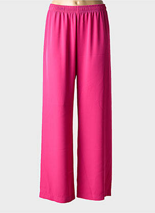 Pantalon large tissage crêpe taille normale rose IMPERIAL femme