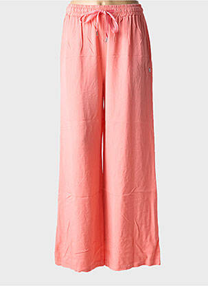 Pantalon large tissage popeline taille normale orange PLEASE femme