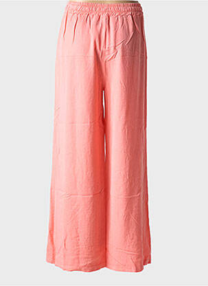 Pantalon large tissage popeline taille normale orange PLEASE femme
