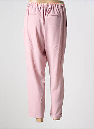 Pantalon chino tissage popeline taille haute violet PLEASE femme