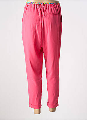 Pantalon chino poches taille haute rose PLEASE femme