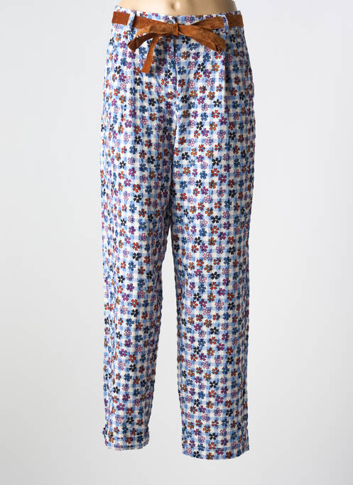 Pantalon droit bleu DIXIE pour femme