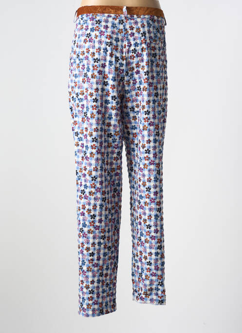 Pantalon droit bleu DIXIE pour femme