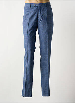 Pantalon slim tissage popeline taille normale bleu MONSIEUR HECTOR homme