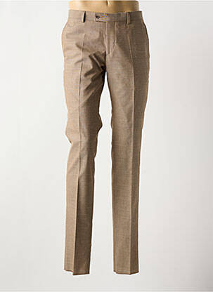 Pantalon slim tissage popeline taille normale marron MONSIEUR HECTOR homme