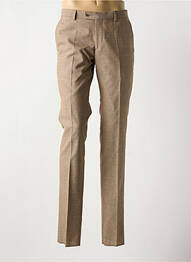 Pantalon slim tissage popeline taille normale marron MONSIEUR HECTOR homme