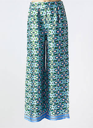 Pantalon large tissage popeline taille normale bleu LA PETITE ETOILE femme
