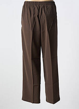 Pantalon large tissage crêpe taille normale marron GRACE & MILA femme