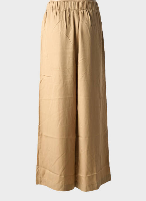 Pantalon large tissage popeline taille normale marron GRACE & MILA femme