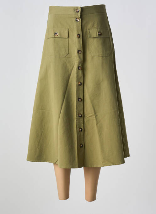 Jupe mi-longue vert LA PETITE ETOILE pour femme