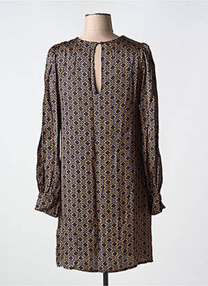 Robe courte manches longues manches longues marron LA PETITE ETOILE femme