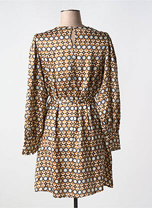 Robe courte manches longues manches longues marron GRACE & MILA femme