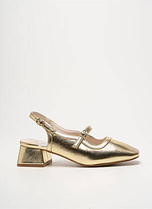 Sandales/nu pieds matière lisse talon de 4 à 6cm or VANESSA WU femme