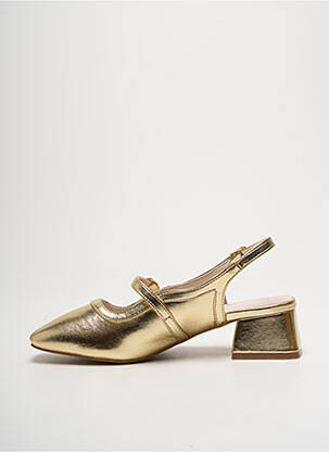 Sandales/nu pieds tissage satiné talon de 4 à 6cm or VANESSA WU femme
