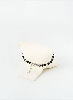 Bracelet fermeture fermoir mousqueton noir ROBBEZ MASSON femme