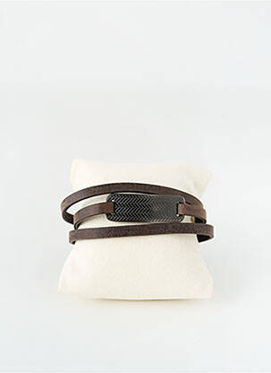 Bracelet fermeture fermoir clips marron GEMSTAR. PHEBUS homme
