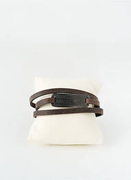 Bracelet fermeture fermoir clips marron GEMSTAR. PHEBUS homme
