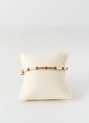 Bracelet fermeture fermoir mousqueton orange NATALEX femme