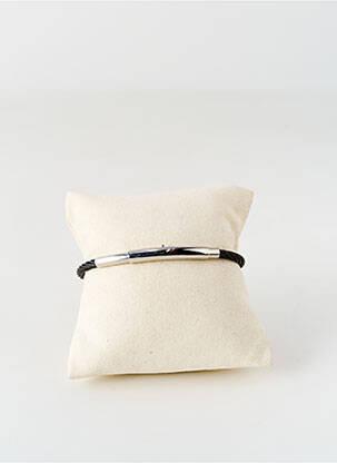 Bracelet fermeture fermoir clips noir THABORA homme