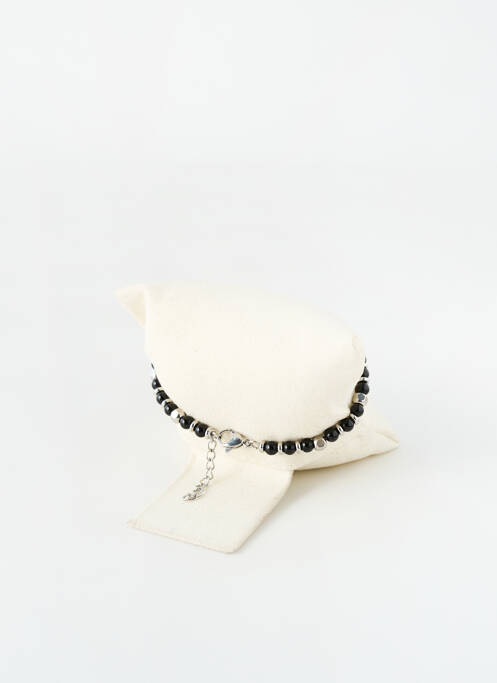 Bracelet fermeture fermoir mousqueton noir ROBBEZ MASSON femme