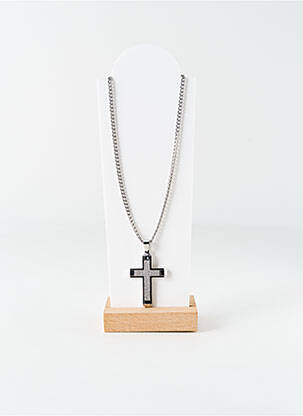 Collier matériaux métal argent LOTUS homme