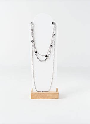 Collier matériaux métal argent ROBBEZ MASSON femme
