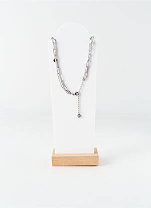 Collier matériaux métal argent ROBBEZ MASSON femme