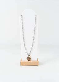 Collier ornement oxyde de zirconium argent LOTUS femme