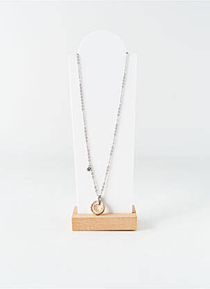 Collier ornement oxyde de zirconium argent LOTUS femme