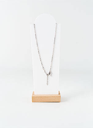 Collier ornement oxyde de zirconium argent LOTUS femme