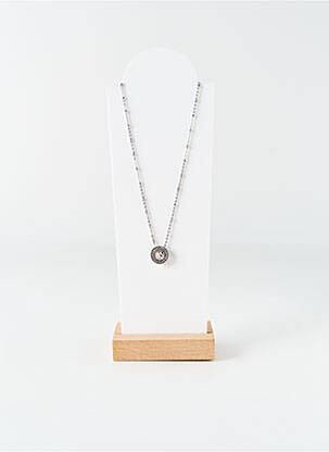 Collier ornement oxyde de zirconium argent LOTUS femme