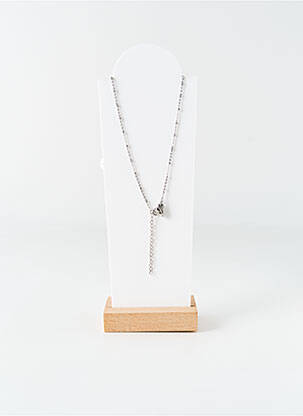 Collier ornement oxyde de zirconium argent LOTUS femme